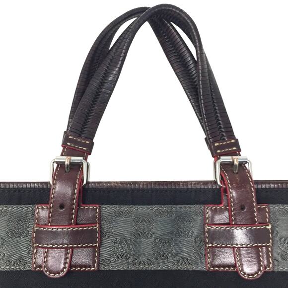 LOEWE - Leather-Trimmed Anagram Canvas Tote Black & Gray - Picture 2 of 10